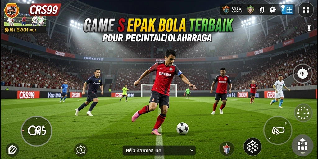 Gameplay seru dalam permainan sepak bola yang menantang.