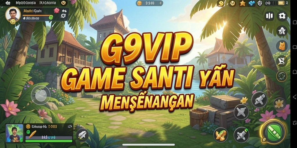 Screenshot utama G9VIP menampilkan gameplay yang penuh warna dan menawan.