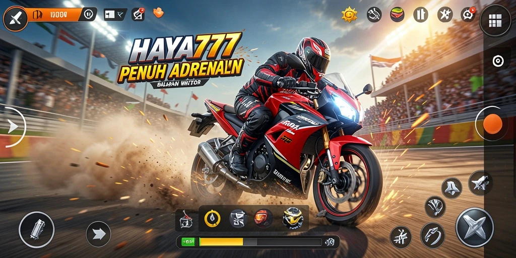 Gameplay seru balap motor di HAYA777 dengan grafis yang menakjubkan.