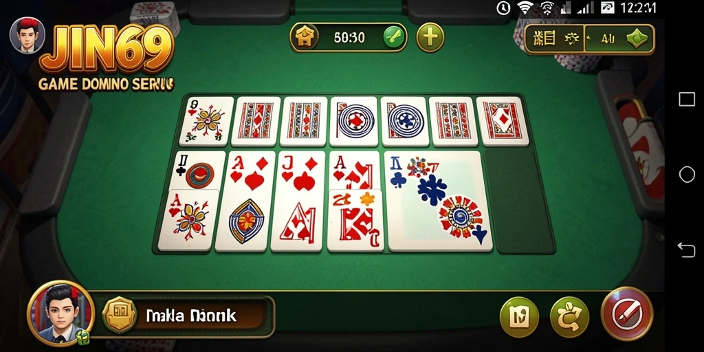 Tampilkan gameplay seru dalam permainan domino JIN69.