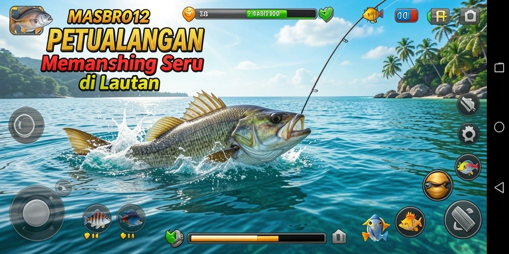 Tangkapan ikan yang menakjubkan dalam game MASBRO12.