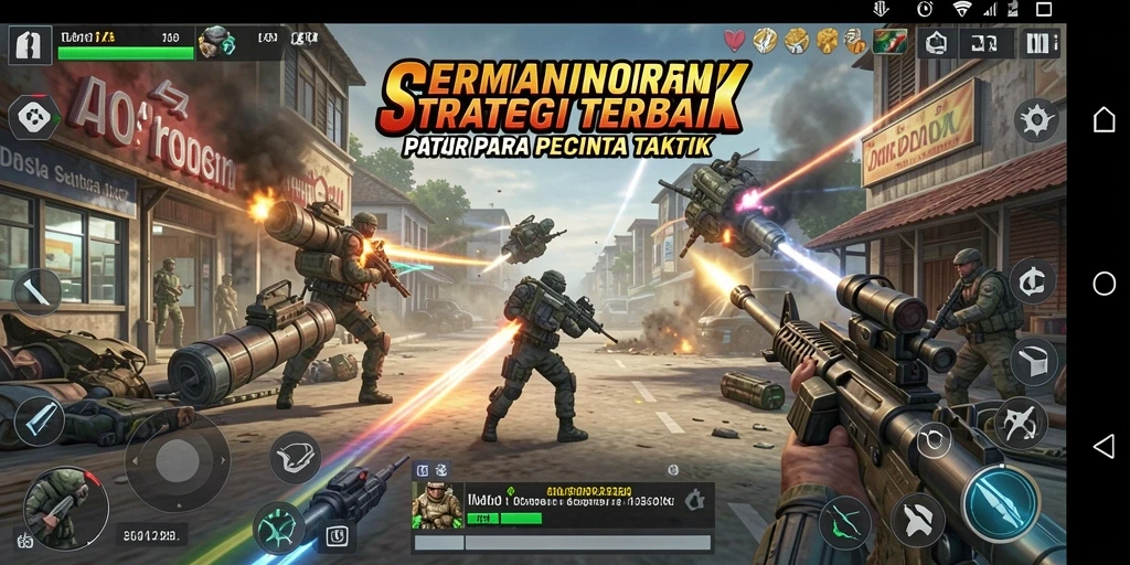Screenshot MPOID menampilkan aksi pertempuran strategis yang intens.