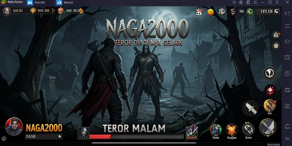 Screenshot gameplay NAGA2000 menampilkan suasana Horror yang mendebarkan.