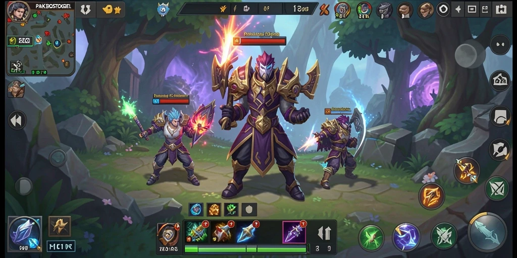 Screenshot gameplay PAKBOSTOGEL menampilkan aksi pertarungan yang mendebarkan.