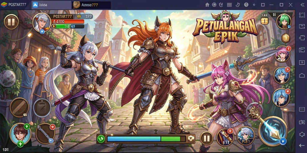 Tampilan gameplay PGSTAR777 dengan karakter Anime yang dinamis.