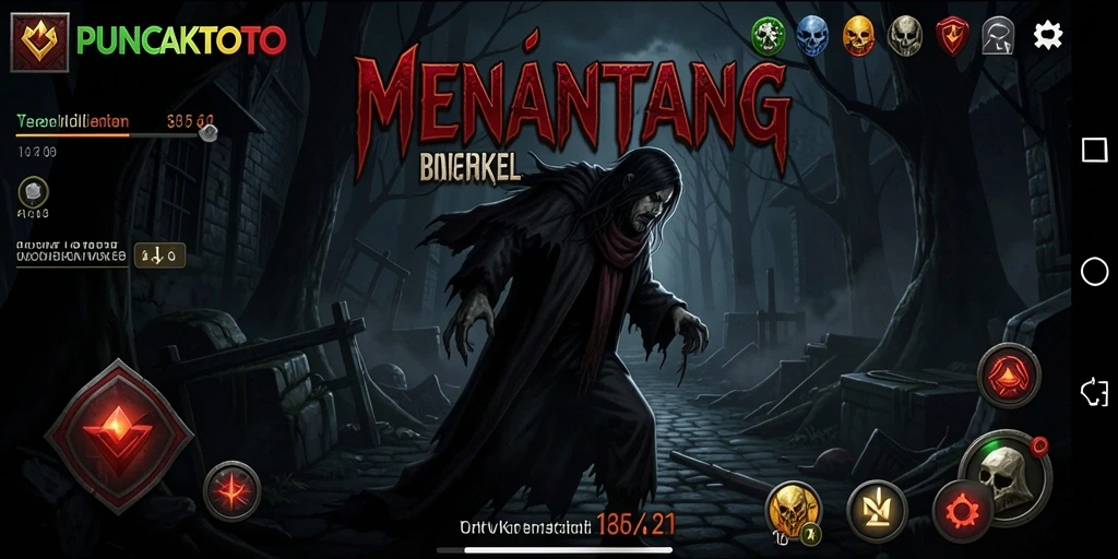 Screenshot PUNCAKTOTO menampilkan suasana mencekam saat eksplorasi.