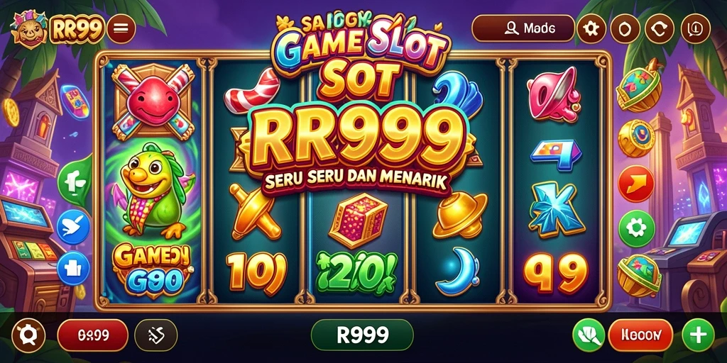 Gameplay RR999 dengan tampilan grafis menawan dan fitur Slot seru.