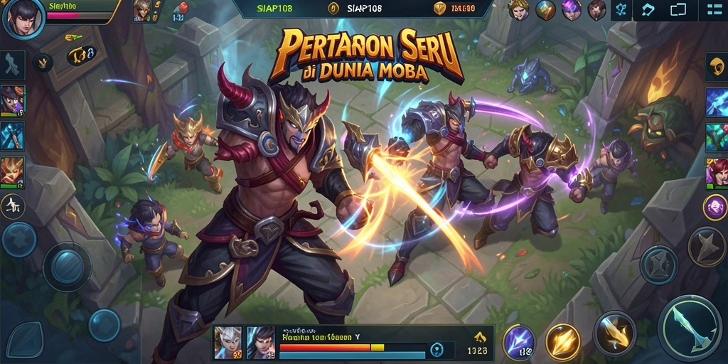 Tampilan gameplay seru dari pertempuran tim di SIAP108.