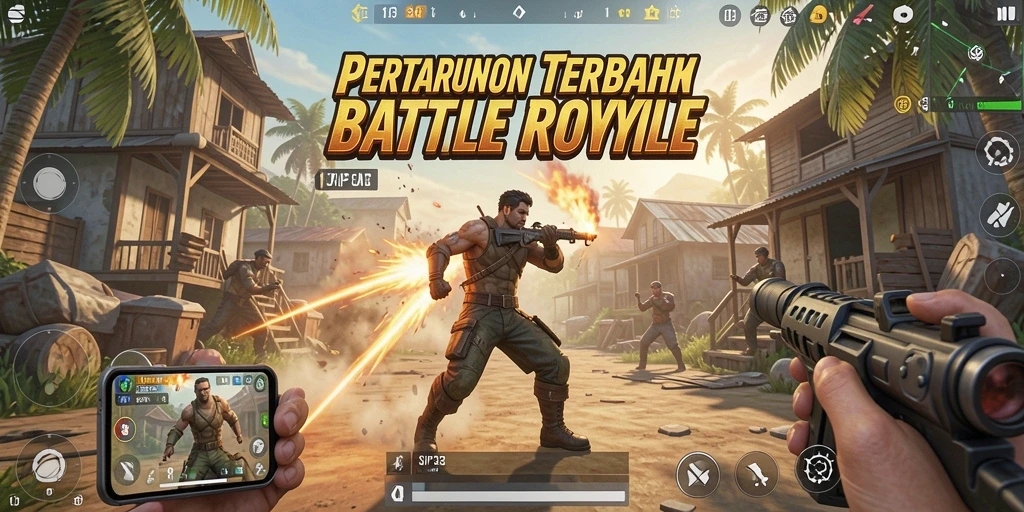 Tangkapan layar SIP33 menampilkan pertempuran sengit dalam mode Battle Royale.