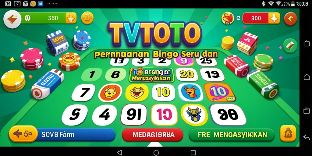 Screenshot utama TVTOTO menampilkan gameplay Bingo yang seru.