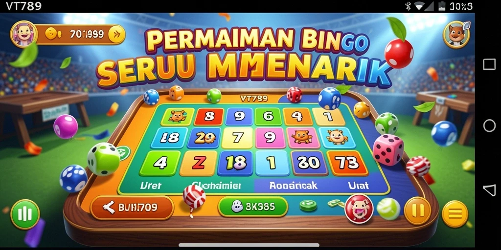 Gameplay Bingo yang seru dengan desain grafis menarik.