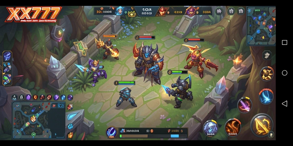 Tampilan gameplay menarik dari XXX777 dengan karakter beraksi di arena.